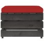 vidaXL Ottomana Modulare con Cuscino in Legno Impregnato Grigio vidaXL Ottomana Modulare con Cuscino in Legno Impregnato Grigio