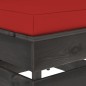 vidaXL Ottomana Modulare con Cuscino in Legno Impregnato Grigio vidaXL Ottomana Modulare con Cuscino in Legno Impregnato Grigio