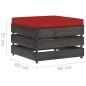 vidaXL Ottomana Modulare con Cuscino in Legno Impregnato Grigio vidaXL Ottomana Modulare con Cuscino in Legno Impregnato Grigio