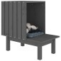 Casetta per Gatti Grigia 60x36x60 cm in Legno Massello di Pino Casetta per Gatti Grigia 60x36x60 cm in Legno Massello di Pino
