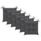 vidaXL Sedie da Giardino con Cuscini 6 pz in Legno Massello di Acacia vidaXL Sedie da Giardino con Cuscini 6 pz in Legno Massello di Acacia