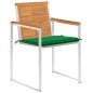 vidaXL Sedie da Giardino con Cuscini 4 pz in Legno Massello di Acacia vidaXL Sedie da Giardino con Cuscini 4 pz in Legno Massello di Acacia