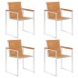 vidaXL Sedie da Giardino con Cuscini 4 pz in Legno Massello di Acacia vidaXL Sedie da Giardino con Cuscini 4 pz in Legno Massello di Acacia