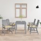 vidaXL Sedie Pranzo per Esterni con Cuscini 4 pz Legno Massello Acacia vidaXL Sedie Pranzo per Esterni con Cuscini 4 pz Legno Massello Acacia