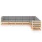 vidaXL Set Salotto Giardino 8 pz Cuscini Antracite Legno Massello Pino vidaXL Set Salotto Giardino 8 pz Cuscini Antracite Legno Massello Pino