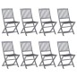 vidaXL Sedie da Giardino Pieghevoli 8 pz con Cuscini Massello Acacia vidaXL Sedie da Giardino Pieghevoli 8 pz con Cuscini Massello Acacia
