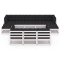 vidaXL Set Divani da Giardino 10 pz Cuscini Bianchi Massello di Pino vidaXL Set Divani da Giardino 10 pz Cuscini Bianchi Massello di Pino