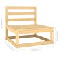 vidaXL Set Divani da Giardino 6 pz con Cuscini Legno Massello di Pino vidaXL Set Divani da Giardino 6 pz con Cuscini Legno Massello di Pino