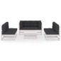 vidaXL Set Divani da Giardino 7 pz con Cuscini Legno Massello di Pino vidaXL Set Divani da Giardino 7 pz con Cuscini Legno Massello di Pino