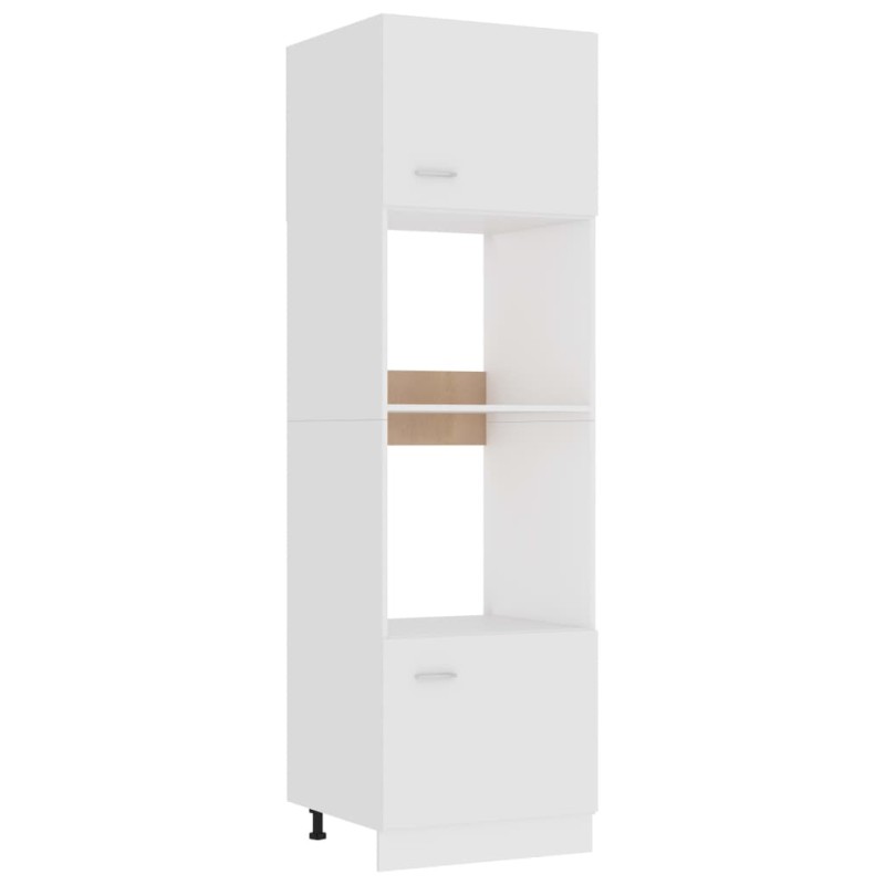 Armadio per Microonde Bianco 60x57x207 cm in Legno Multistrato Armadio per Microonde Bianco 60x57x207 cm in Legno Multistrato