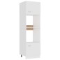 Armadio per Microonde Bianco 60x57x207 cm in Legno Multistrato Armadio per Microonde Bianco 60x57x207 cm in Legno Multistrato