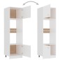 Armadio per Microonde Bianco 60x57x207 cm in Legno Multistrato Armadio per Microonde Bianco 60x57x207 cm in Legno Multistrato