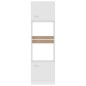 Armadio per Microonde Bianco 60x57x207 cm in Legno Multistrato Armadio per Microonde Bianco 60x57x207 cm in Legno Multistrato