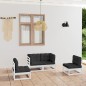 vidaXL Set Divani da Giardino 4 pz con Cuscini Legno Massello Pino vidaXL Set Divani da Giardino 4 pz con Cuscini Legno Massello Pino