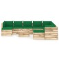 vidaXL Set Salotto da Giardino con Cuscini 11pz Legno Impregnato Verde vidaXL Set Salotto da Giardino con Cuscini 11pz Legno Impregnato Verde