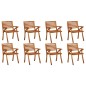 vidaXL Sedie da Giardino con Cuscini 8 pz in Legno Massello di Acacia vidaXL Sedie da Giardino con Cuscini 8 pz in Legno Massello di Acacia