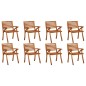 vidaXL Sedie da Giardino con Cuscini 8 pz in Legno Massello di Acacia vidaXL Sedie da Giardino con Cuscini 8 pz in Legno Massello di Acacia
