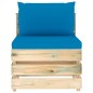 vidaXL Set Divani da Giardino con Cuscini 7 pz Legno Impregnato Verde