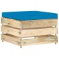 vidaXL Set Divani da Giardino con Cuscini 7 pz Legno Impregnato Verde
