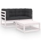 vidaXL Set Divani da Giardino 3 pz con Cuscini Legno Massello di Pino vidaXL Set Divani da Giardino 3 pz con Cuscini Legno Massello di Pino
