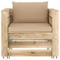 vidaXL Set Salotto da Giardino con Cuscini 6 pz Legno Impregnato Verde vidaXL Set Salotto da Giardino con Cuscini 6 pz Legno Impregnato Verde