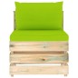 vidaXL Set Divani da Giardino con Cuscini 7 pz Legno Impregnato Verde
