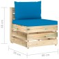 vidaXL Set Divani da Giardino con Cuscini 9 pz Legno Impregnato Verde