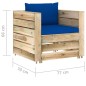vidaXL Set Salotto da Giardino con Cuscini 8 pz Legno Impregnato Verde