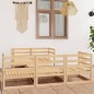 vidaXL Set Divani da Giardino 6 pz in Legno Massello di Pino vidaXL Set Divani da Giardino 6 pz in Legno Massello di Pino