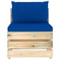 vidaXL Divano da Giardino 4 Posti con Cuscini Legno Impregnato Verde vidaXL Divano da Giardino 4 Posti con Cuscini Legno Impregnato Verde