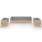 vidaXL Set Divani da Giardino 8 pz con Cuscini Legno Massello di Pino vidaXL Set Divani da Giardino 8 pz con Cuscini Legno Massello di Pino