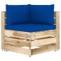 vidaXL Set Divani da Giardino con Cuscini 9 pz Legno Impregnato Verde