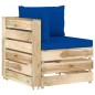 vidaXL Set Divani da Giardino con Cuscini 9 pz Legno Impregnato Verde