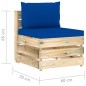 vidaXL Set Divani da Giardino con Cuscini 9 pz Legno Impregnato Verde