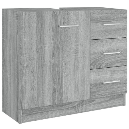 Mobile Lavabo Grigio Sonoma 63x30x54 cm in Legno Multistrato
