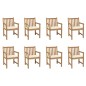 vidaXL Sedie da Giardino 8 pz con Cuscini Crema in Massello di Teak vidaXL Sedie da Giardino 8 pz con Cuscini Crema in Massello di Teak