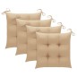 vidaXL Sedie da Giardino Pieghevoli con Cuscini 4 pz Massello di Teak vidaXL Sedie da Giardino Pieghevoli con Cuscini 4 pz Massello di Teak