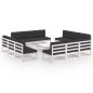 vidaXL Set Divani da Giardino 13 pz con Cuscini Legno Massello di Pino vidaXL Set Divani da Giardino 13 pz con Cuscini Legno Massello di Pino