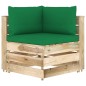 vidaXL Set Divani da Giardino con Cuscini 9 pz Legno Impregnato Verde vidaXL Set Divani da Giardino con Cuscini 9 pz Legno Impregnato Verde