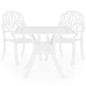 vidaXL Set da Bistrot 3 pz in Alluminio Pressofuso Bianco vidaXL Set da Bistrot 3 pz in Alluminio Pressofuso Bianco