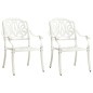 vidaXL Set da Bistrot 3 pz in Alluminio Pressofuso Bianco vidaXL Set da Bistrot 3 pz in Alluminio Pressofuso Bianco