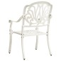 vidaXL Set da Bistrot 3 pz in Alluminio Pressofuso Bianco vidaXL Set da Bistrot 3 pz in Alluminio Pressofuso Bianco