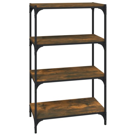Libreria rovere fumo 60x33x100 cm Legno Multistrato e Acciaio