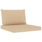 vidaXL Set Salotto da Giardino 9 pz con Cuscini Beige