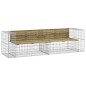 vidaXL Panca da Giardino Design Gabbione 244x71x65,5cm Pino Impregnato vidaXL Panca da Giardino Design Gabbione 244x71x65,5cm Pino Impregnato