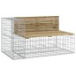 vidaXL Panca da Giardino Design Gabbione 244x71x65,5cm Pino Impregnato vidaXL Panca da Giardino Design Gabbione 244x71x65,5cm Pino Impregnato