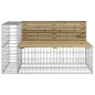 vidaXL Panca da Giardino Design Gabbione 244x71x65,5cm Pino Impregnato vidaXL Panca da Giardino Design Gabbione 244x71x65,5cm Pino Impregnato
