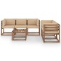 vidaXL Set Salotto da Giardino 6 pz con Cuscini Beige