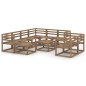 vidaXL Set Salotto da Giardino 10 pz Legno di Pino Impregnato Marrone vidaXL Set Salotto da Giardino 10 pz Legno di Pino Impregnato Marrone