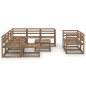 vidaXL Set Salotto da Giardino 10 pz Legno di Pino Impregnato Marrone vidaXL Set Salotto da Giardino 10 pz Legno di Pino Impregnato Marrone